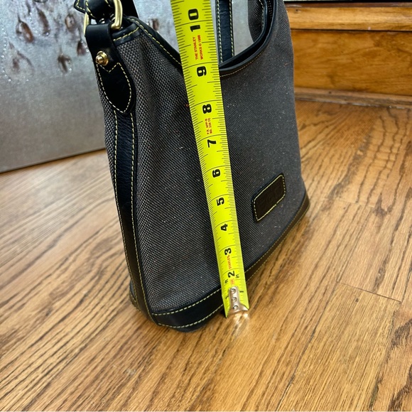 Dooney & Bourke Canvas Tweed Leather Shoulder Bag - Picture 6 of 16